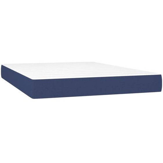 vidaXL Matelas à ressorts ensachés bleu 140x200x20 cm Tissu