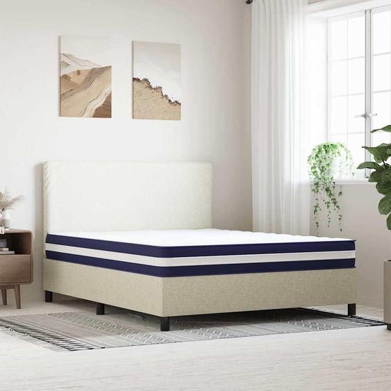 vidaXL Matelas à ressorts ensachés, fermeté moyenne 160x200 cm
