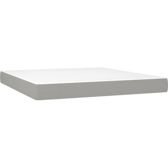 vidaXL Matelas à ressorts ensachés gris clair 160x200x20 cm Tissu