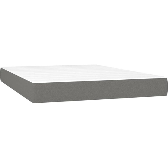 vidaXL Matelas à ressorts ensachés gris foncé 140x190x20 cm Tissu