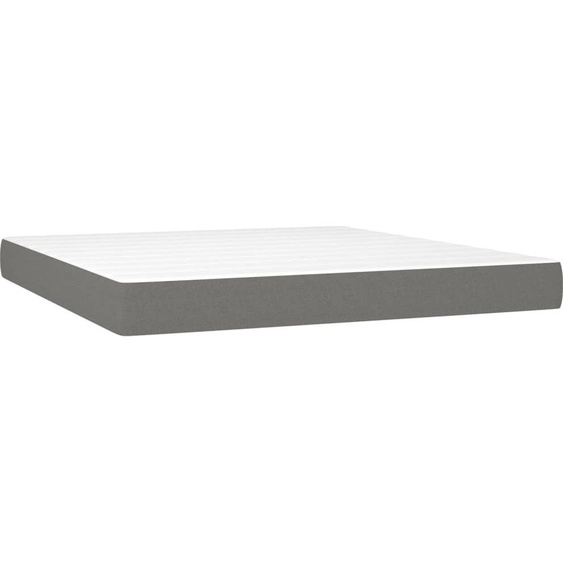 vidaXL Matelas à ressorts ensachés gris foncé 160x200x20 cm Tissu