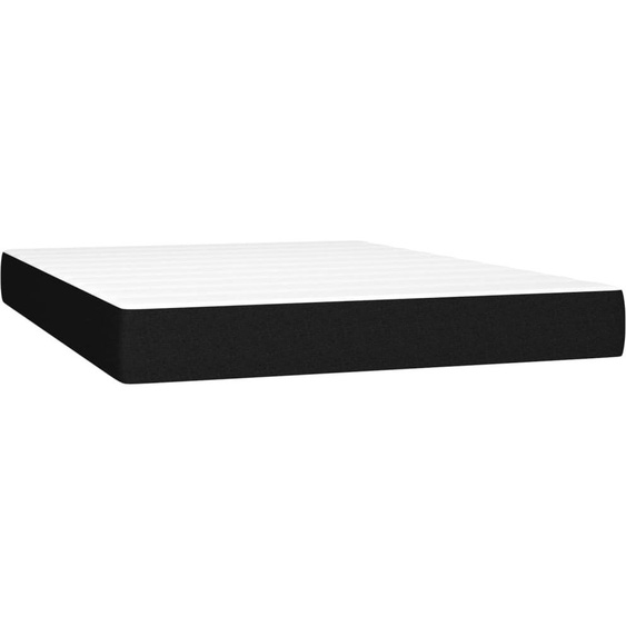 vidaXL Matelas à ressorts ensachés Noir 140x200x20 cm Tissu