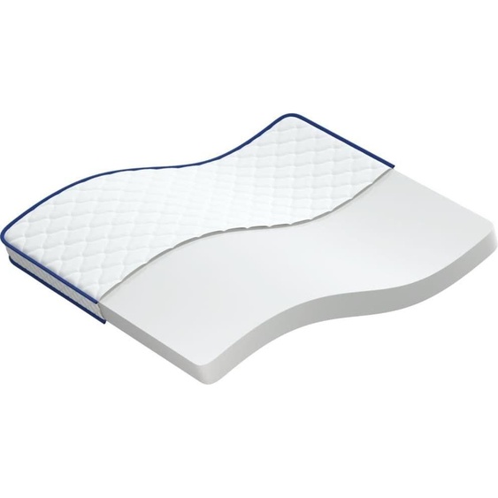 vidaXL Matelas en mousse à mémoire 140x190x17 cm Souple Blanc