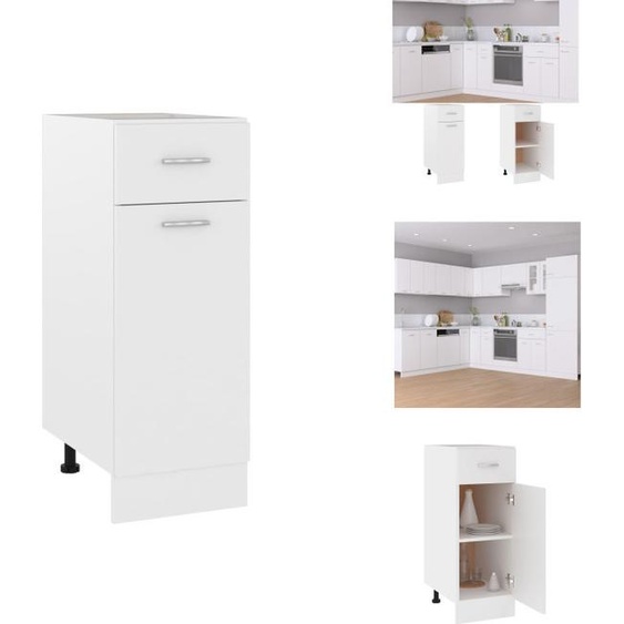 vidaXL Meuble bas à tiroirs blanc 30x46x81,5 cm Bois composite - Armoires de cuisine