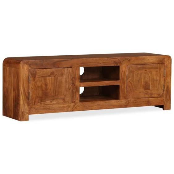 vidaXL Meuble TV Bois massif avec finition miel 120 x 30 x 40 cm