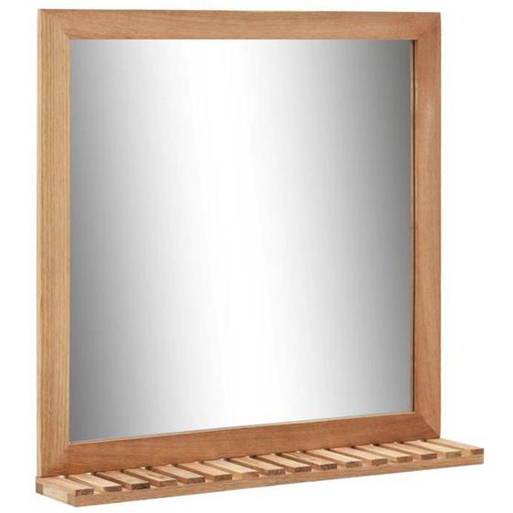 vidaXL Miroir de salle de bain 60 x 12 x 62 cm Bois de noyer massif 247605