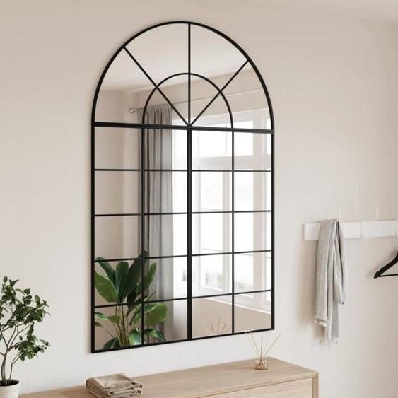 vidaXL Miroir mural noir 100x150 cm arche fer 3200614