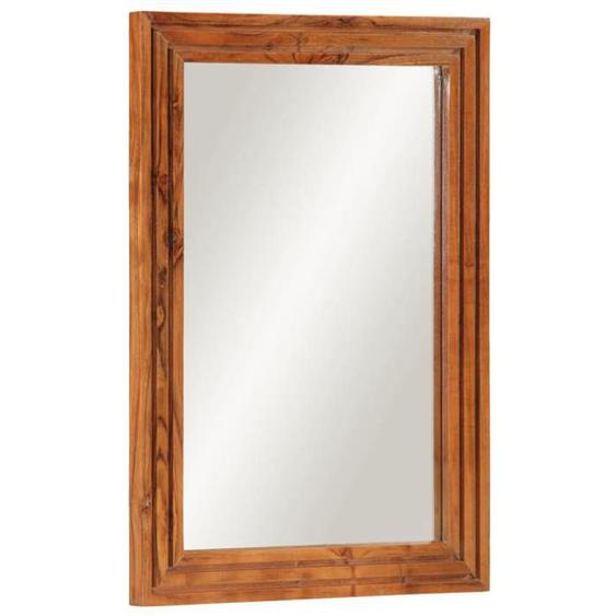 vidaXL Miroir salle de bain 50x70 cm bois massif dacacia et verre, miroir, miroir de coiffage, miroir de courtoisie, miroir 377590