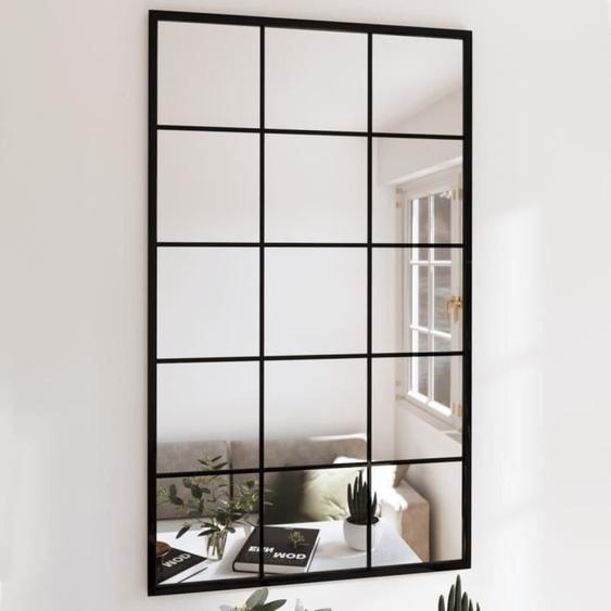 vidaXL Miroirs muraux 3 pcs noir 100x60 cm métal 3189036