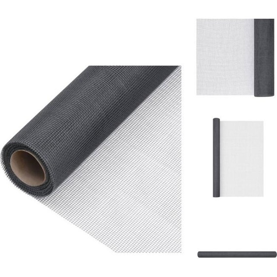 vidaXL Moustiquaire en fibre de verre 60x500 cm Gris - Panneaux de clôture