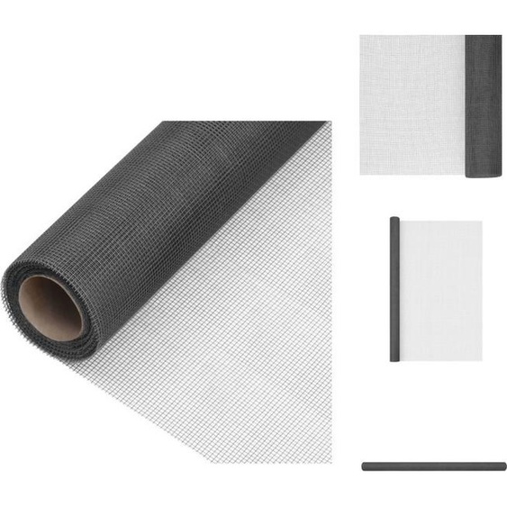vidaXL Moustiquaire en fibre de verre 80x2000 cm noir - panneaux de clôture