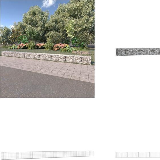 vidaXL Mur de gabions avec couverture Acier galvanisé 900×50×50 cm - Mur de gabions - Murs de gabions - Gabions