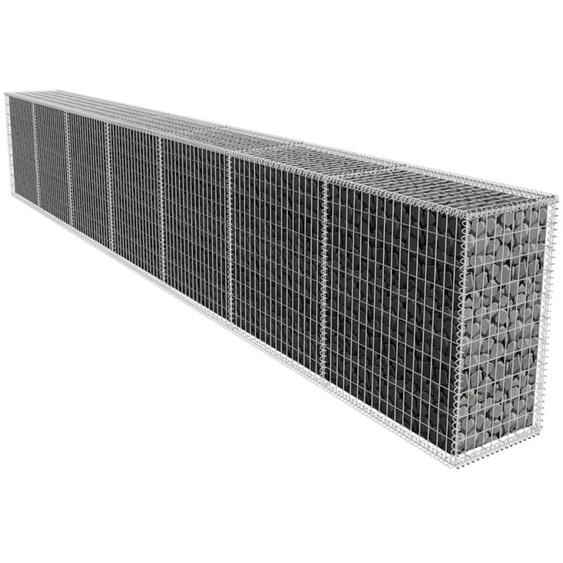 Vidaxl - Mur en gabion avec couvercle Acier galvanisé - 600x50x100 cm