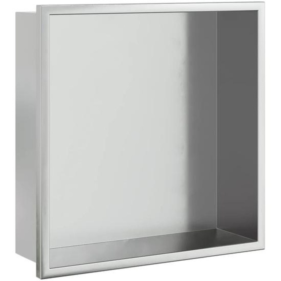 vidaXL Niche de douche brossée argentée 32x32x9 cm acier inoxydable