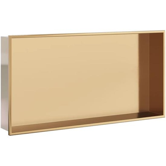 vidaXL Niche de douche Golden Brossé 62x32x9 cm Acier inoxydable