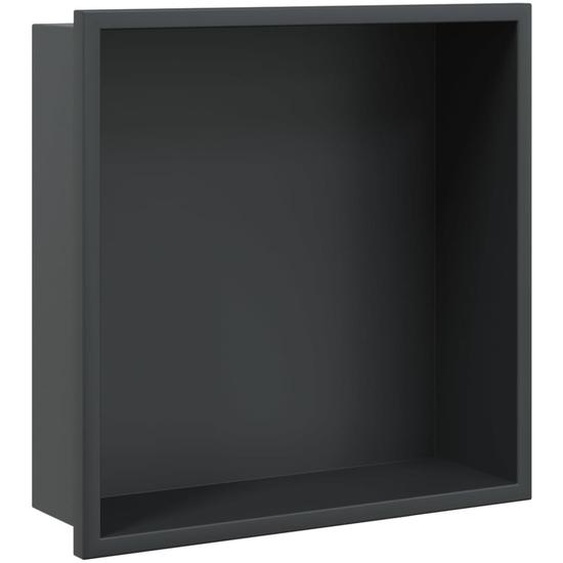 vidaXL Niche de douche noir mat 32x32x9 cm acier inoxydable