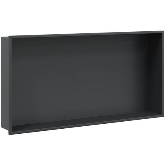 vidaXL Niche de douche noir mat 62x32x9 cm acier inoxydable