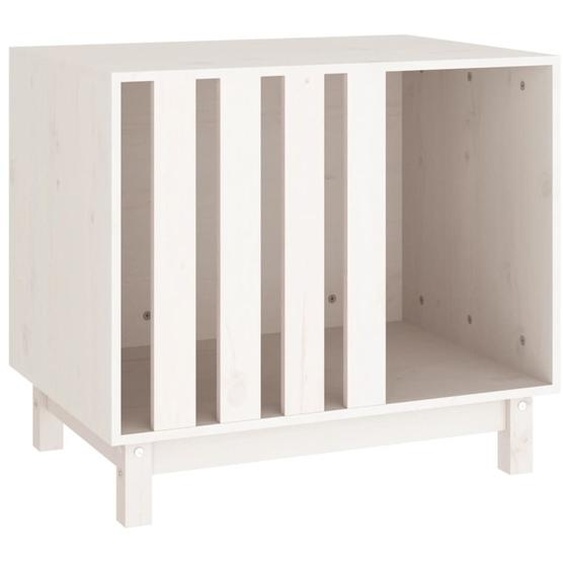 vidaXL Niche pour chien Blanc 70x50x62 cm Pin massif