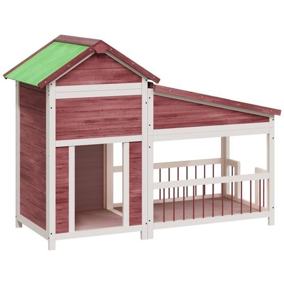 vidaXL Niche pour chien Mokka 143x60,5x109 cm Pin massif