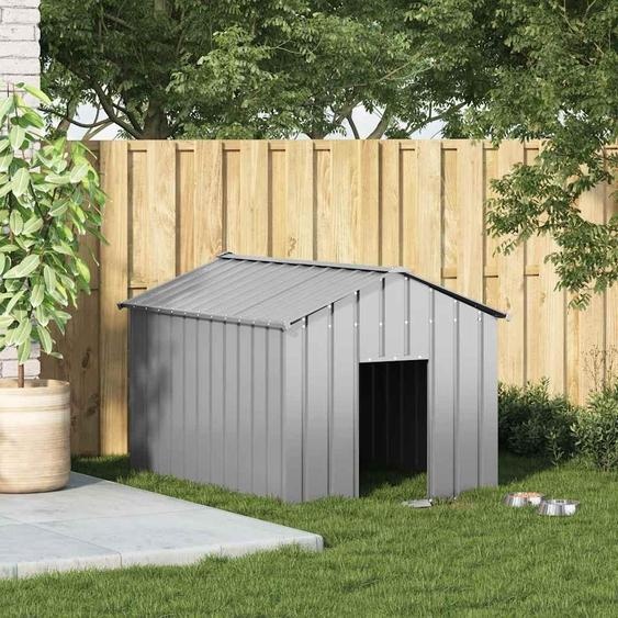 vidaXL Niche pour chiens avec toit 113x153x101 cm Acier galvanisé