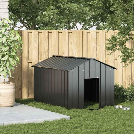 vidaXL Niche pour chiens avec toit 113x153x101 cm Acier galvanisé