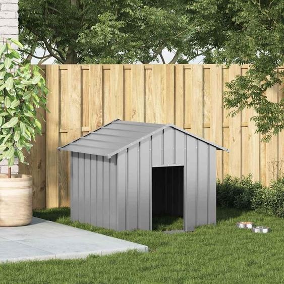 vidaXL Niche pour chiens avec toit 131x101x102 cm Acier galvanisé