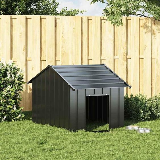 vidaXL Niche pour chiens avec toit 83x130x85 cm Acier galvanisé