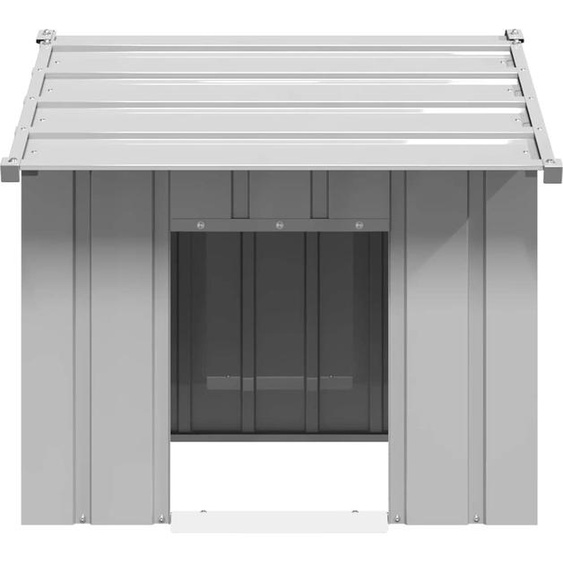 vidaXL Niche pour chiens avec toit 85x107x81 cm Acier galvanisé