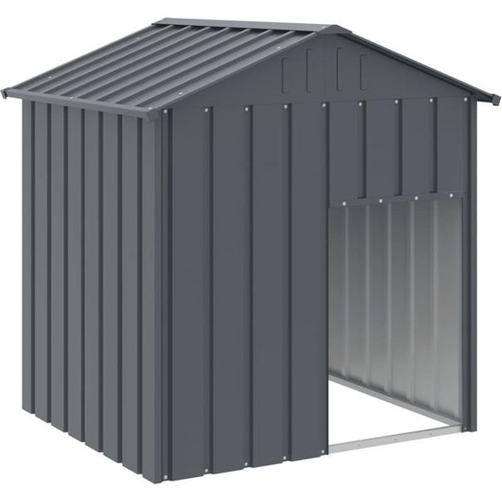 vidaXL Niche pour chiens avec toit Anthracite 117x103x123 cm Acier galvanisé