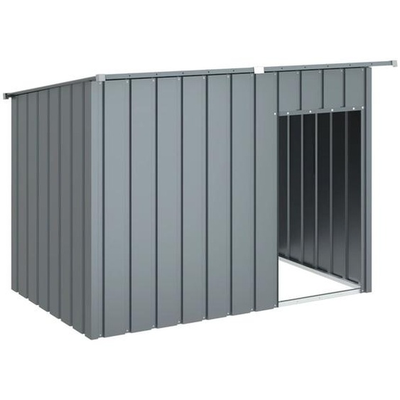vidaXL Niche pour chiens avec toit Anthracite 153x91x110 cm Acier galvanisé