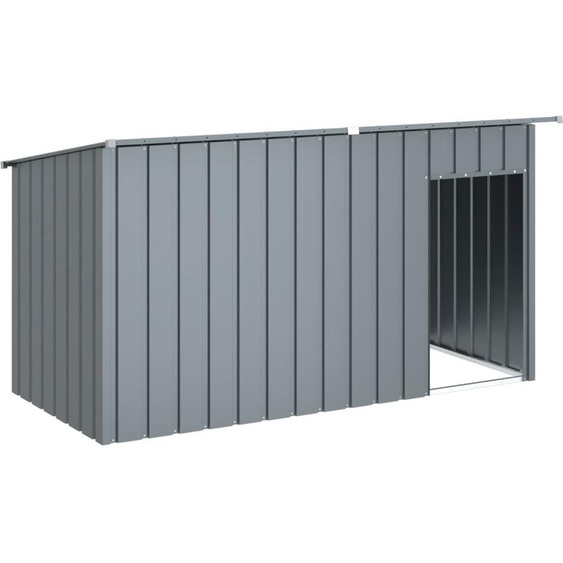 vidaXL Niche pour chiens avec toit Anthracite 196x91x110 cm Acier galvanisé