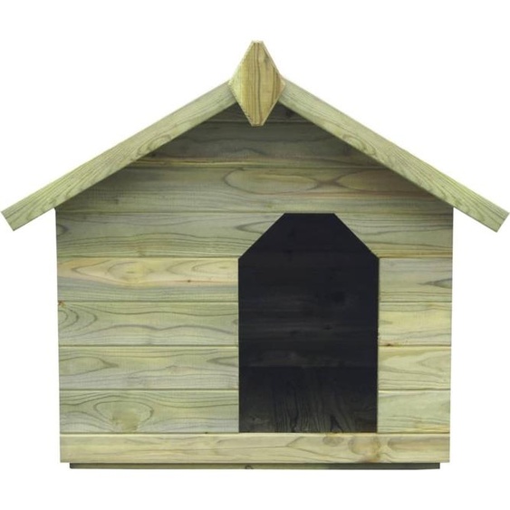 vidaXL Niche pour chiens avec toit Bois de pin imprégné