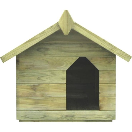 vidaXL Niche pour chiens avec toit Bois de pin imprégné