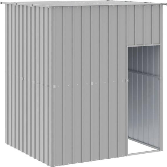 vidaXL Niche pour chiens avec toit gris clair 165x153x181 cm Acier galvanisé