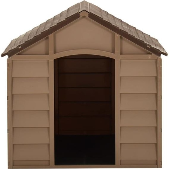 vidaXL Niche pour chiens brune 71x71,5x68 cm PP