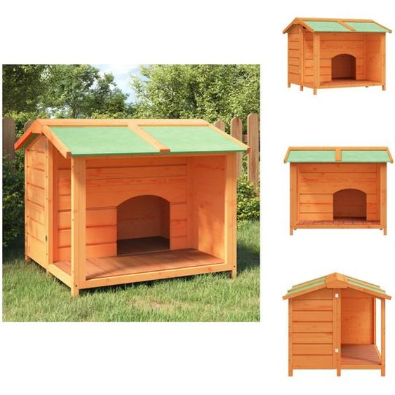 vidaXL Niche pour chiens Marron 96x87x80,5 cm Pin massif - Chenils & parcs pour chiens