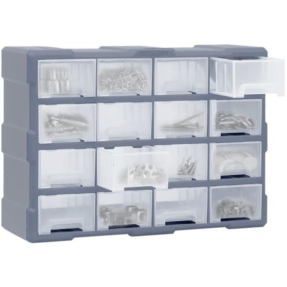 vidaXL Organisateur multi-tiroirs 16 tiroirs 52x16x37 cm