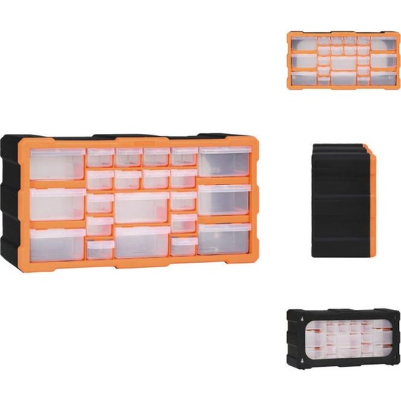 vidaXL Organisateur multi-tiroirs avec 22 tiroirs 49x16x25,5 cm - Caisses à outils