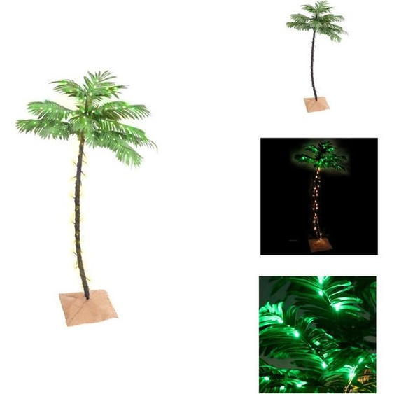 vidaXL Palmier artificiel avec 88 LED blanc chaud 150 cm - Sapins de Noël