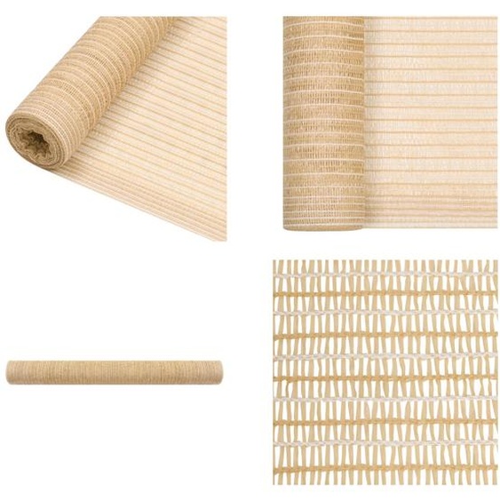 vidaXL Panneau de clôture Beige 3,6x25 m HDPE 150 g/m² - Filet pare-vue - Filets pare-vue - Pare-vue