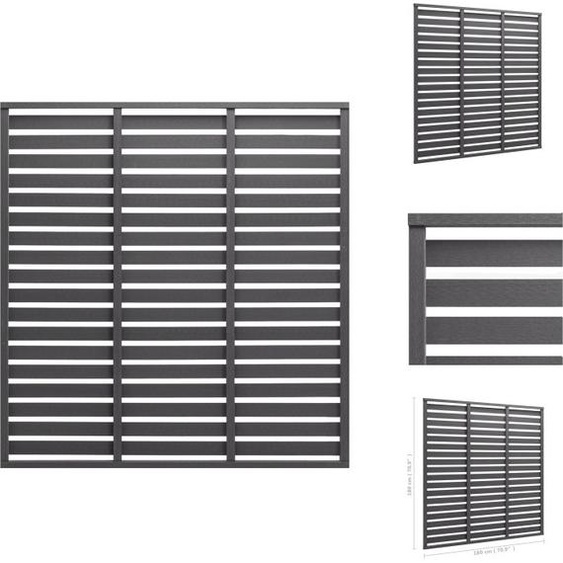 vidaXL Panneau de clôture WPC 180 x 180 cm Gris - Panneaux de clôture