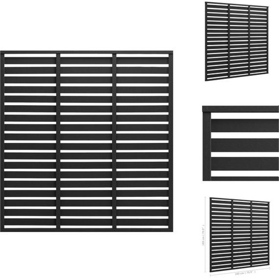 vidaXL Panneau de clôture WPC 180 x 180 cm Noir - Panneaux de clôture