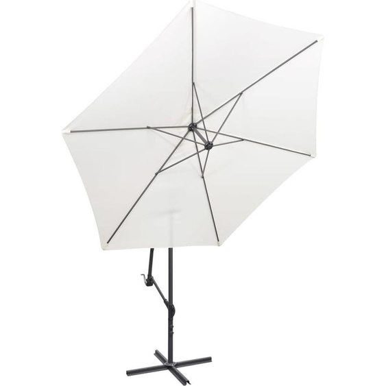 vidaXL Parapluie 3 m blanc sable