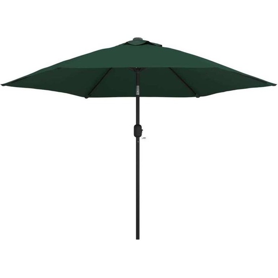 vidaXL Parapluie avec éclairage LED 3 m Vert