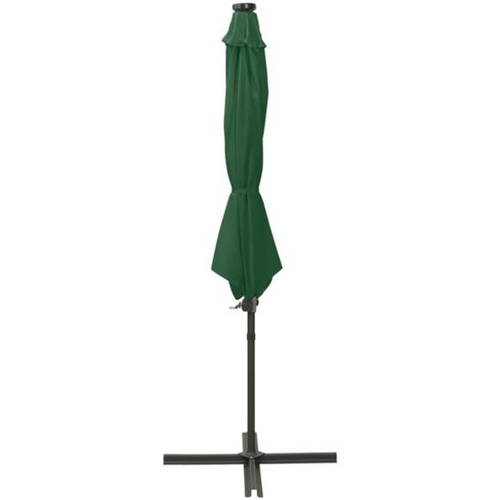 vidaXL Parapluie avec éclairage LED 300 cm vert