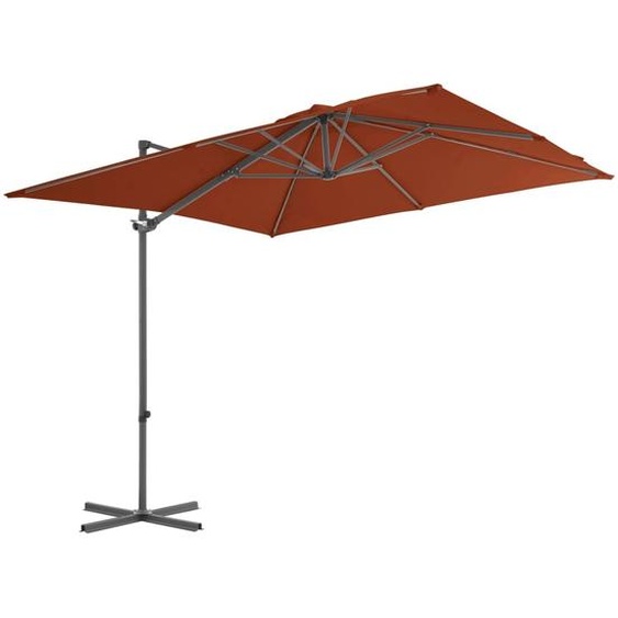 vidaXL Parapluie avec mât en acier 250x250 cm Terracota
