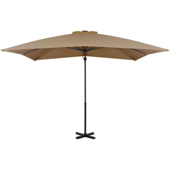 vidaXL Parapluie avec mât en aluminium 250x250 cm Taupe