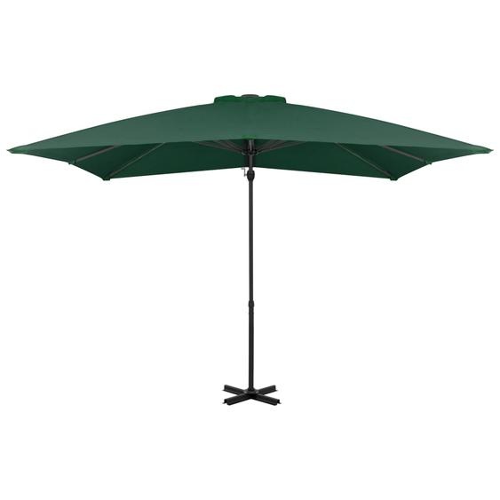 vidaXL Parapluie avec mât en aluminium 250x250 cm vert