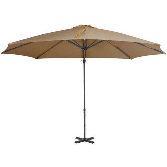 vidaXL Parapluie avec mât en aluminium 300 cm Taupe