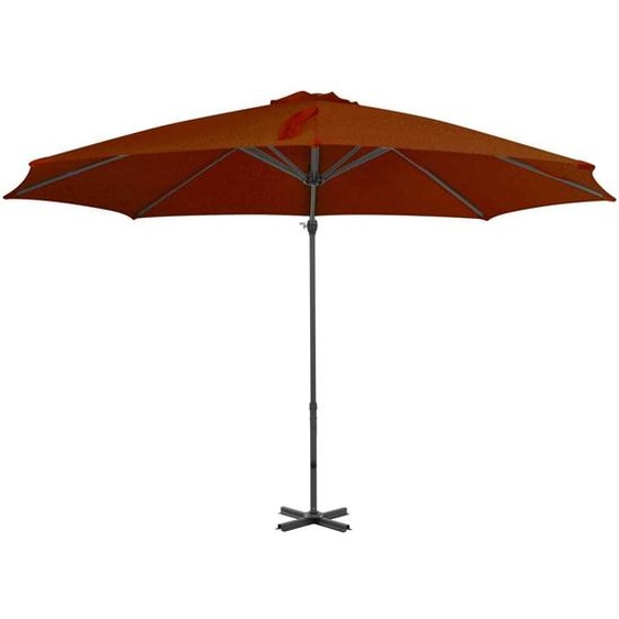 vidaXL Parapluie avec mât en aluminium 300 cm Terracota